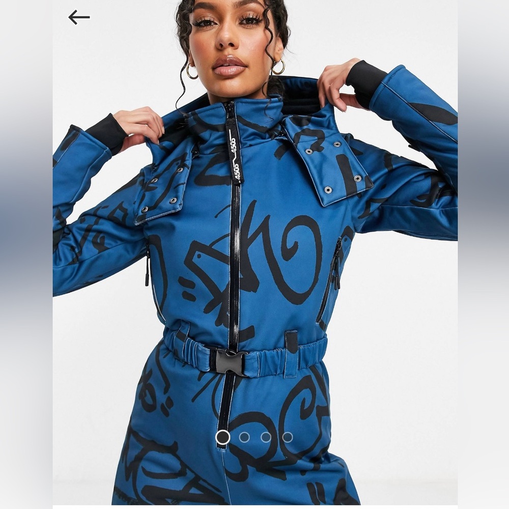 ASOS 4505 Navy Graffiti Design Ski Suit